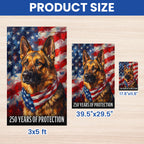 Dog American Flag, 250th Anniversary German Shepherd Patriot US Flag