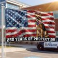 Dog American Flag, 250 Years of Protection Grommet Flag