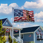 Dog American Flag, 250 Years of Protection Grommet Flag