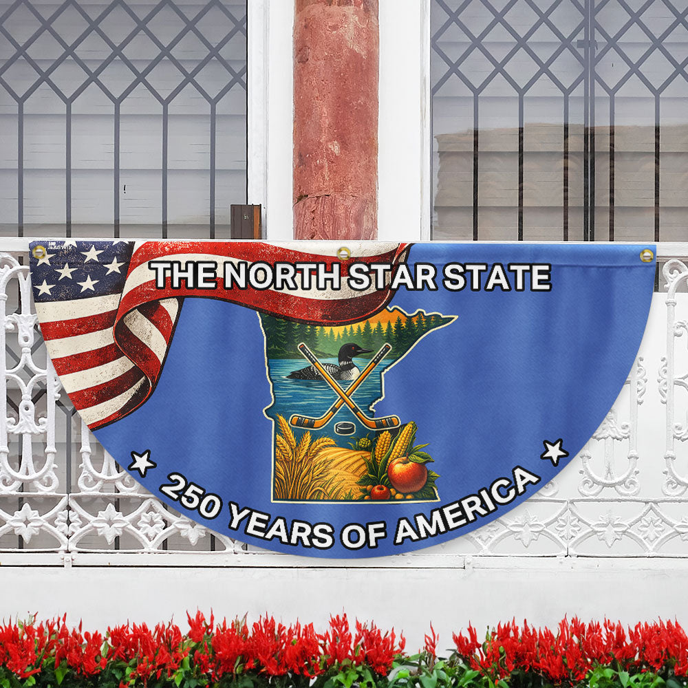 Minnesota Fan Flag, 250 Years of America The North Star State Minnesota Decor