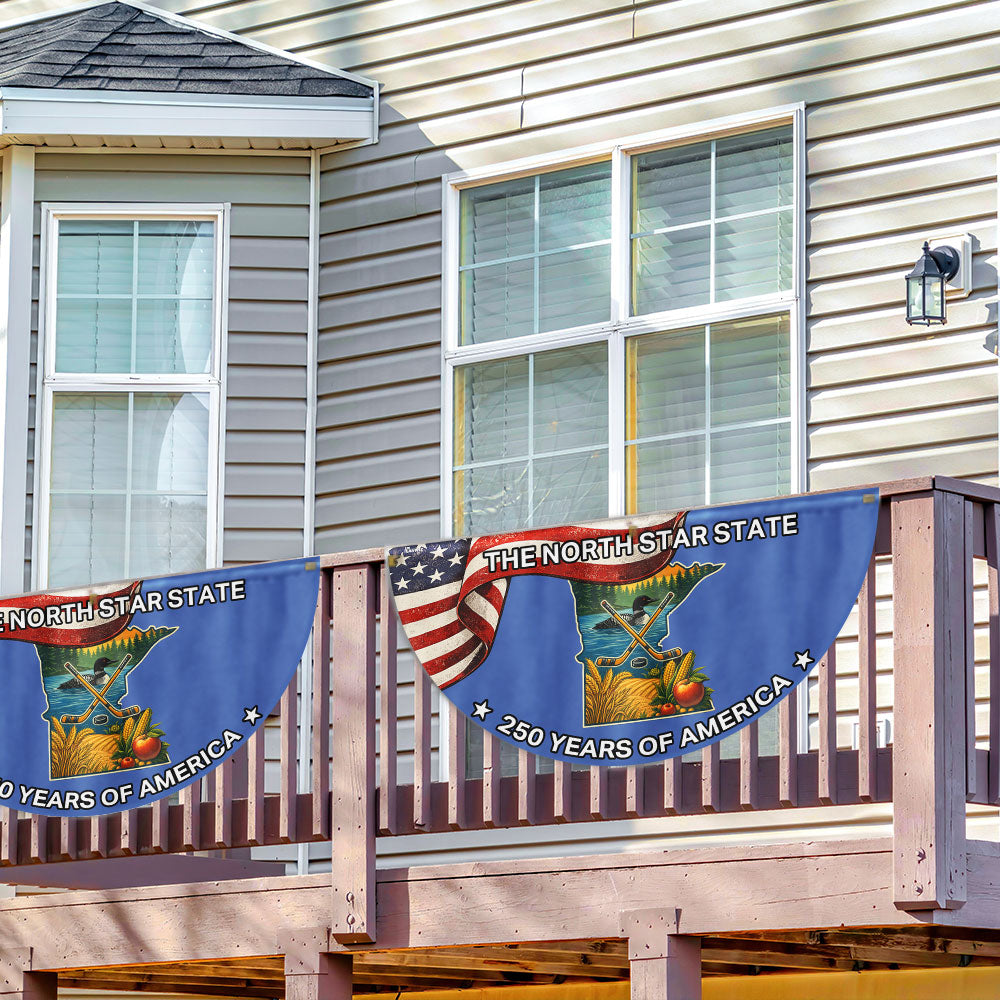Minnesota Fan Flag, 250 Years of America The North Star State Minnesota Decor