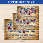 USA American Flag, 250 Years of Freedom Vintage Patriotic Grommet Flag