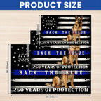 Police US Flag, 1776 2026 German Shepherd Thin Blue Line Grommet Flag