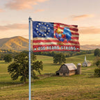 Chicken American Flag, 250 Years Strong Patriotic Chicken Grommet Flag