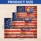 Chicken American Flag, 250 Years Strong Patriotic Chicken Grommet Flag