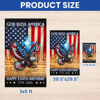 Christian Eagle Cross American Flag, 1776 2026 God Bless America US Flag