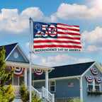250th Anniversary Flag, 1776 2026 Independence Day of America Grommet Flag