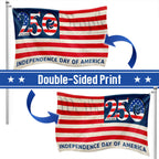 250th Anniversary Flag, 1776 2026 Independence Day of America Grommet Flag