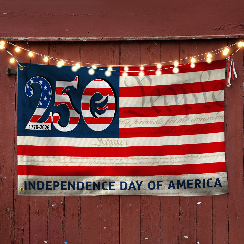 250th Anniversary Flag, 1776 2026 Independence Day of America Grommet Flag