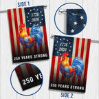 Chicken American Flag, 250 Years Strong Patriotic Rooster US Flag