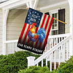 Chicken American Flag, 250 Years Strong Patriotic Rooster US Flag