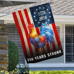 Chicken American Flag, 250 Years Strong Patriotic Rooster US Flag