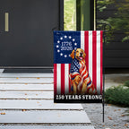 Dog American Flag, 250 Years Strong Golden Retriever US Flag
