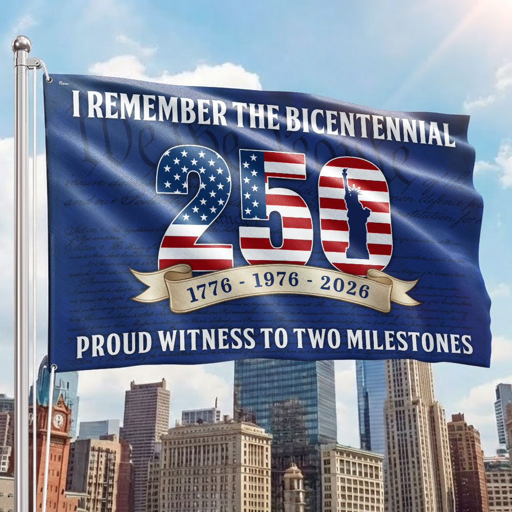 250th Anniversary US Flag, Proud Witness To Two Milestones Grommet Flag