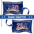 250th Anniversary US Flag, Proud Witness To Two Milestones Grommet Flag