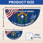 Nevada State Flag, 250 Years of Freedom Nevada State Fan Flag