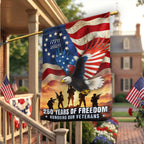 Veterans Day US Flag, 250 Years of Freedom Honoring Our Veterans Decor