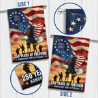 Veterans Day US Flag, 250 Years of Freedom Honoring Our Veterans Decor