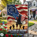 Veterans Day US Flag, 250 Years of Freedom Honoring Our Veterans Decor