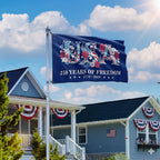 USA American Flag, 250 Years of Freedom We The People Grommet Flag
