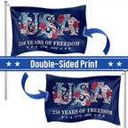 USA American Flag, 250 Years of Freedom We The People Grommet Flag