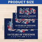 USA American Flag, 250 Years of Freedom We The People Grommet Flag