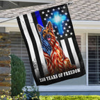 German Shepherd Dog Flag, 250 Years of Freedom Christian Thin Blue Line US Flag