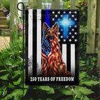 German Shepherd Dog Flag, 250 Years of Freedom Christian Thin Blue Line US Flag