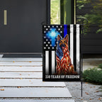 German Shepherd Dog Flag, 250 Years of Freedom Christian Thin Blue Line US Flag