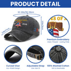 United States of America Washed Cap 1776 2026 Liberty Bell Embroidered Cap