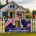 250 Years of Freedom Fence Banner, 4th of July Patriotic Decoration