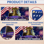 250 Years of Freedom Fence Banner, 4th of July Patriotic Decoration