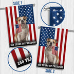 Dog American Flag, 250 Years of Freedom Patriotic Bulldog US Flag