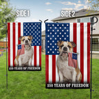 Dog American Flag, 250 Years of Freedom Patriotic Bulldog US Flag