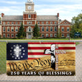 250 Years of Blessings Fence Banner, 1776 2026 Patriotic Eagle Cross Decor