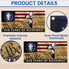 250 Years of Blessings Fence Banner, 1776 2026 Patriotic Eagle Cross Decor