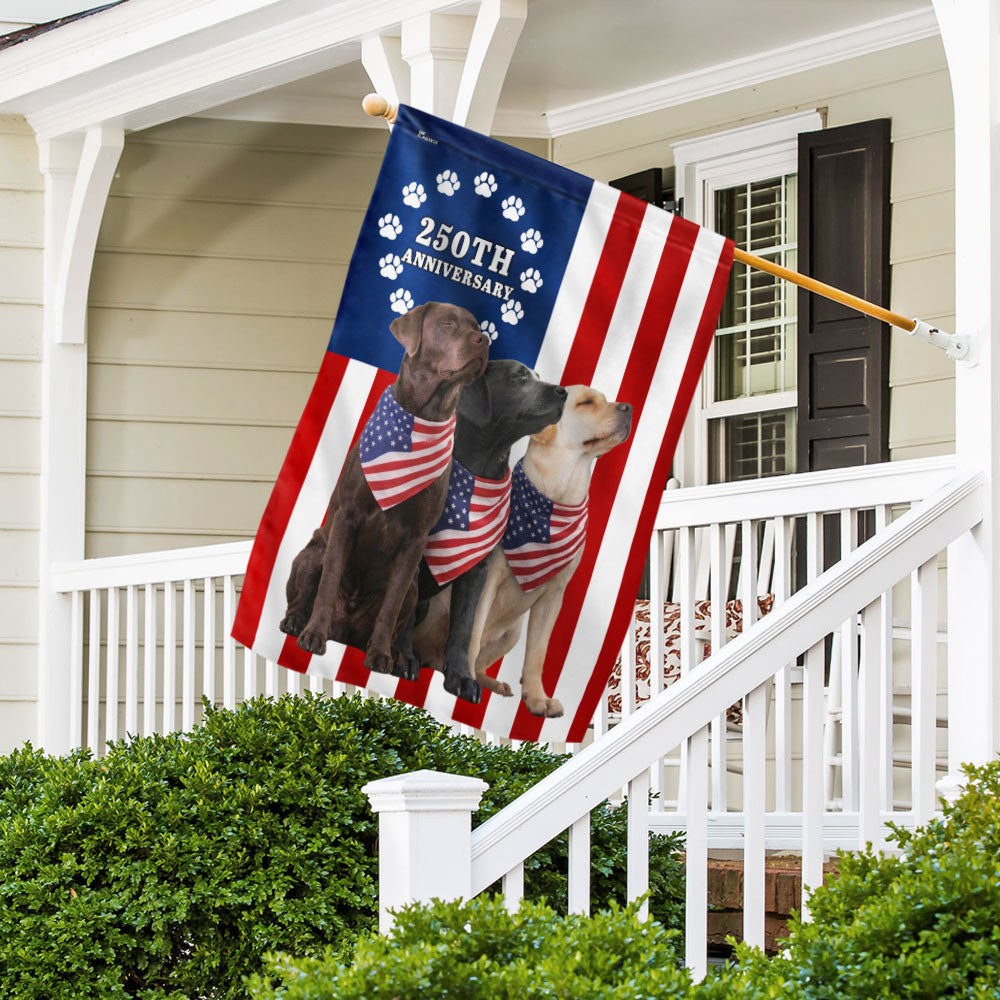 Dog American Flag, 250th Anniversary Labrador Retriever US Flag