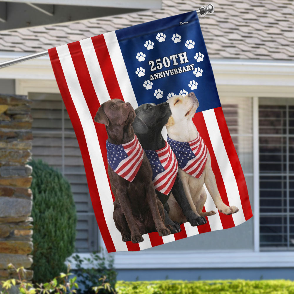 Dog American Flag, 250th Anniversary Labrador Retriever US Flag