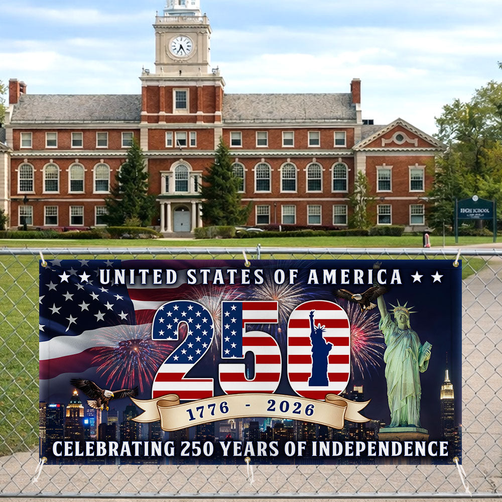 250th Anniversary Flag, 1776 2026 United States of America Fence Banner