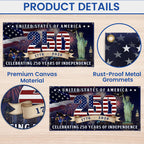 250th Anniversary Flag, 1776 2026 United States of America Fence Banner