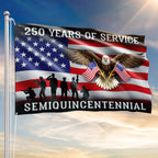 250 Years of Service Flag, Memorial Day Semiquincentennial Grommet US Flag