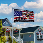 250 Years of Service Flag, Memorial Day Semiquincentennial Grommet US Flag