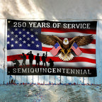 250 Years of Service Flag, Memorial Day Semiquincentennial Grommet US Flag