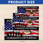 250 Years of Service Flag, Memorial Day Semiquincentennial Grommet US Flag