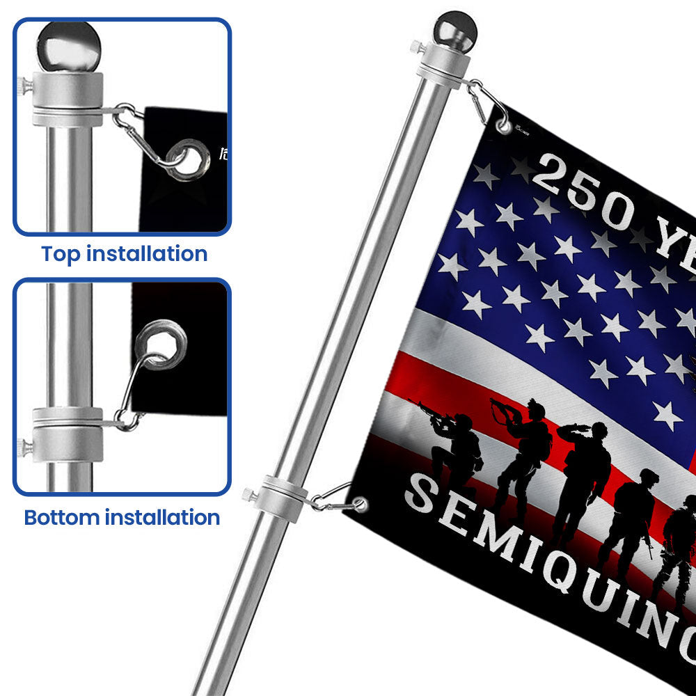 250 Years of Service Flag, Memorial Day Semiquincentennial Grommet US Flag