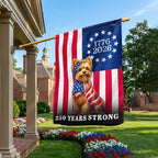 Dog American Flag, 250 Years Strong Yorkshire Terrier Dog US Flag