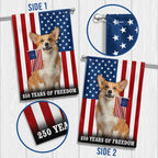 Dog American Flag, 250 Years of Freedom Corgi Dog US Flag