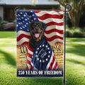 250 Years of Freedom Flag, Rottweiler Dog Wrapped in Glory US Flag