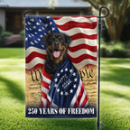 250 Years of Freedom Flag, Rottweiler Dog Wrapped in Glory US Flag