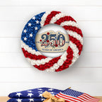250 Years of America Rose Wreath, 1776 2026 Patriotic Front Door Decor